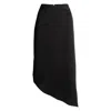 Alanakayart Women's Asymmetrical Skirt - Black In Black