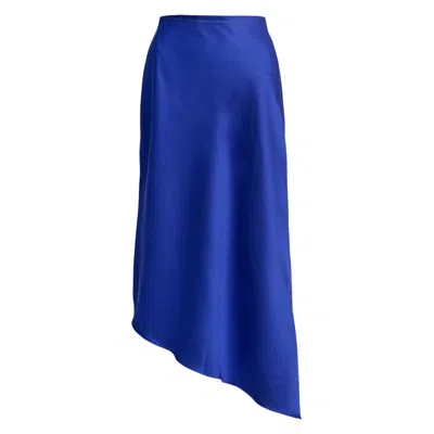 Alanakayart Women's Asymmetrical Skirt - Blue