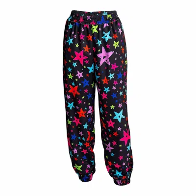 Alanakayart Women's Black Jogger - Multicolor