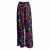 Alanakayart Women's Black Melissa Elastic Waist Wide Leg Pant - Multicolor In Black