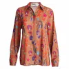 Alanakayart Women's Brown Lotus Blouse - Rust In Brown