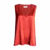 Alanakayart Women's Brown / Neutrals Katie Sleeveless V-neck Blouse - Rust In Brown