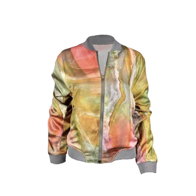 Alanakayart Women's Gold Reversible Bomber Jacket
