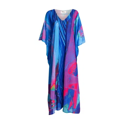 Alanakayart Women's Kaftan Dress - Blue