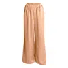 Alanakayart Women's Neutrals Melissa Elastic Waist Wide Leg Pant - Peach Fuzz In Orange