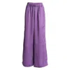 Alanakayart Women's Pink / Purple Melissa Elastic Waist Wide Leg Pant - Lavender In Pink/purple