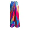 Alanakayart Women's Pink / Purple Melissa Elastic Waist Wide Leg Pant - Pink & Purple In Pink/purple