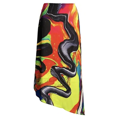 Alanakayart Women's Yellow / Orange Asymmetrical Skirt - Yellow And Orange In Yellow/orange