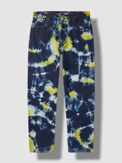 Pre-owned Alanui $860  Men's Blue Moonrise Tie Dye Wide-leg Jeans Pants Size 34