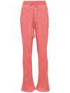 Alanui A Love Letter To India Macramé Trousers In Pink
