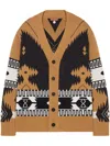 Alanui African Vibes Cardigan In Brown