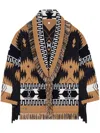 Alanui African Vibes Cardigan In Brown