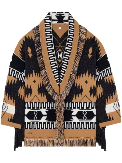 Alanui African Vibes Cardigan In Black