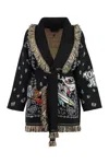Alanui X Looney Tunes - Tom & Jerry Bandana Jacquard Cardigan In Black