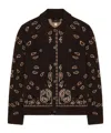 Alanui All-over Patterned Long-sleeved Jacket In Black