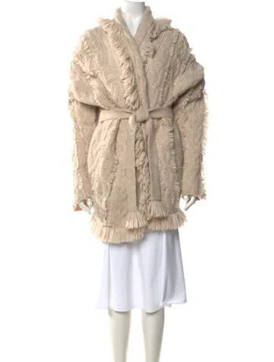Pre-owned Alanui Alpaca Patterned Sweater In Neutral