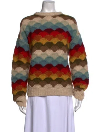 Pre-owned Alanui Alpaca Patterned Sweater In Neutrals