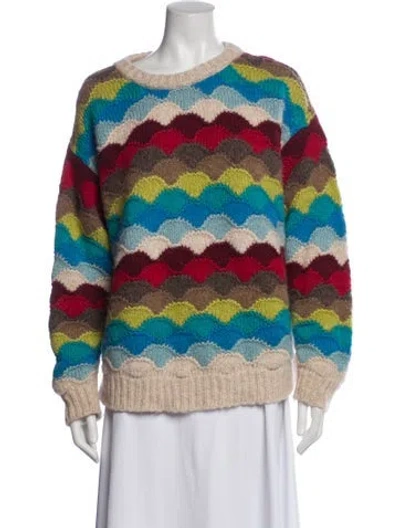 Pre-owned Alanui Alpaca Printed Sweater In Multi