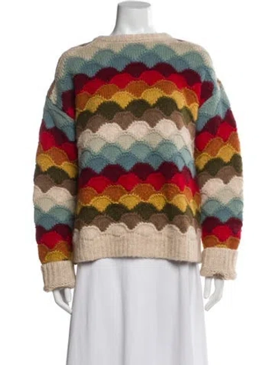 Pre-owned Alanui Alpaca Printed Sweater In Multi