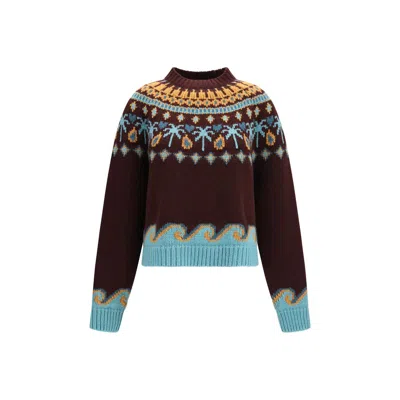 Alanui Aries Sweater In Bordeaux