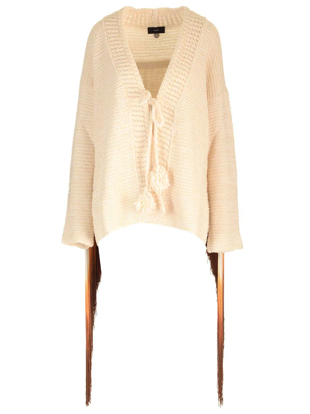 ALANUI fringed-knit cardigan - Canvas beige multicolor