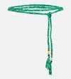 Alanui Bandana Braided Belt In Green Flash - Multicolor