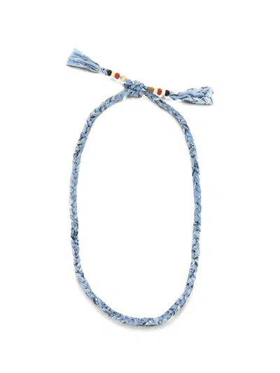 Alanui Bandana Braided Necklace In Blue