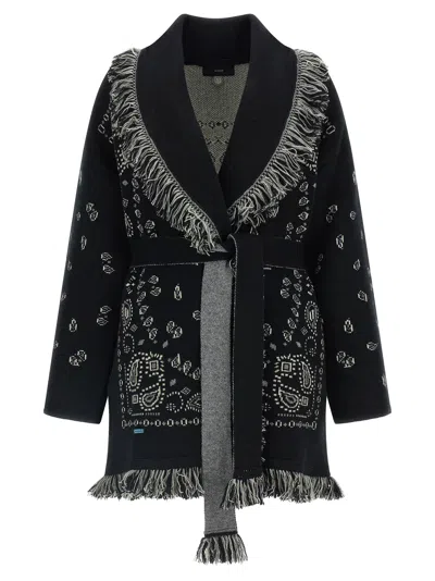 Alanui Bandana Cardigan In Black