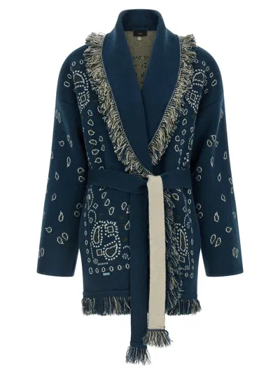 Alanui Bandana Cardigan In Blue