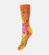 Alanui Socken Bandana Aus Einem Baumwollgemisch In Orange Pink