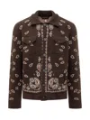 Alanui All-over Patterned Long-sleeved Jacket In Brown