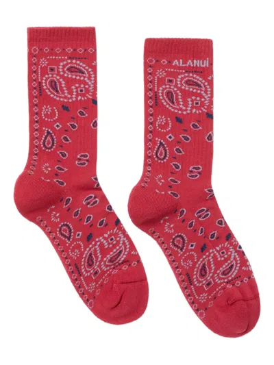 ALANUI BANDANA-INTARSIA SOCKS