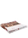 Alanui Bandana-jacquard Blanket (220cm X 120cm) In Nude