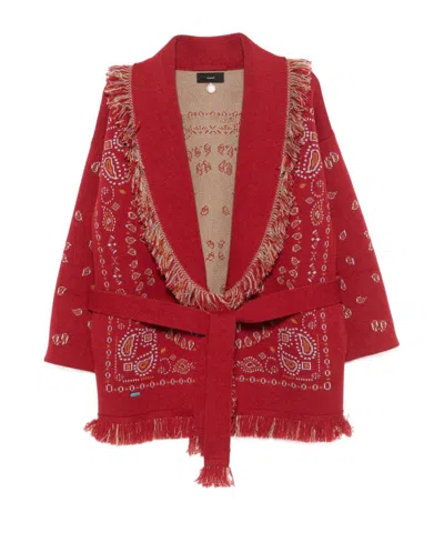 ALANUI ALANUI BANDANA JACQUARD BELTED CARDIGAN