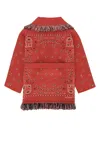 Alanui Bandana Jacquard Cardigan Redstart Multi In 2684