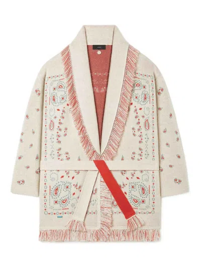 Alanui Bandana Jacquard Cardigan In Multi