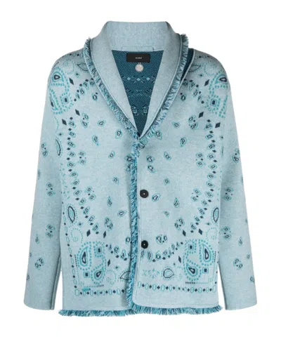 Alanui Bandana-jacquard Cashmere Cardigan In Multi