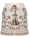 Alanui Shorts Mit Bandana-jacquardmuster In Nude
