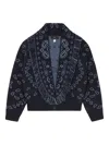 Alanui Bandana-jacquard Fringed Cardigan In Multi