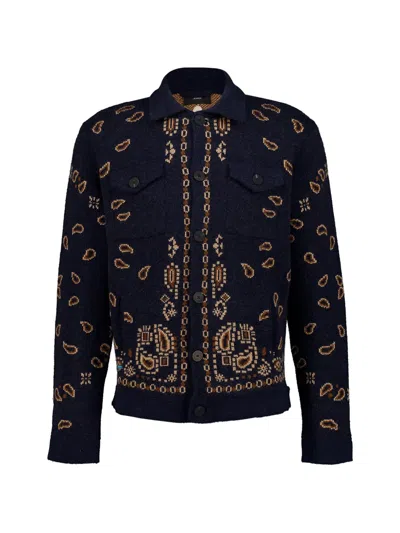 Alanui Bandana Jacquard Jacket In Black