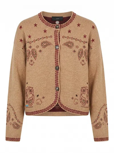 Alanui `bandana Jacquard` Jacket In Brown