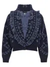 ALANUI ALANUI BANDANA JACQUARD KNIT CARDIGAN