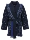 ALANUI ALANUI BANDANA JACQUARD KNITTED CARDIGAN