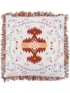 Alanui Bandana-jacquard Pillow (60 Cm X 60 Cm) In Nude