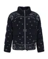 Alanui Down Jacket Wool Concealed Drawstring In Blue