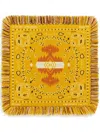 Alanui Bandana Jacquard Virgin-wool Cushion In Yellow