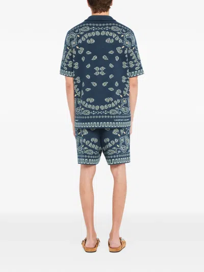 Alanui Bandana-pattern Shirt In Blue