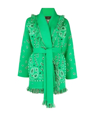 ALANUI ALANUI BANDANA JACQUARD BELTED CARDIGAN
