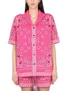 Alanui Bandana Print Shirt With Classic Collar In Pink