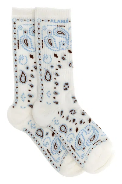 Alanui 'bandana' Socks In White